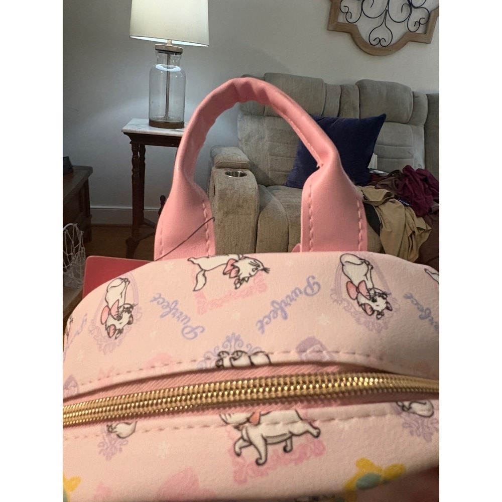 Disney The Aristocats Marie Mini Backpack Pink Purrfect All Over Print NWT - Picture 5 of 5